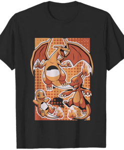 Charmander Charmeleon Charizard Vintage T-shirt SD