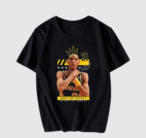 New Reggie Miller Choke What's Up Spike American Basketball T-Shirt SD