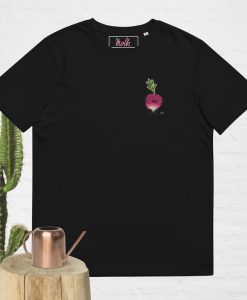Radish Embroidered Unisex Organic Cotton T-Shirt SD