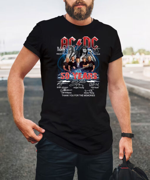 ACDC Band 50th Anniversary 1973 - 2023 Signature T-Shirt SD
