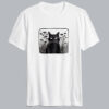 Vintage Floral Folklore Black Cat T-shirt SD