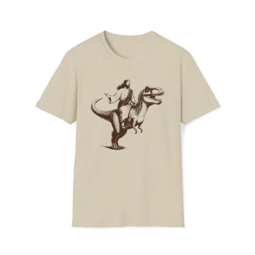 Jesus Riding Dinosaur T-Shirt SD