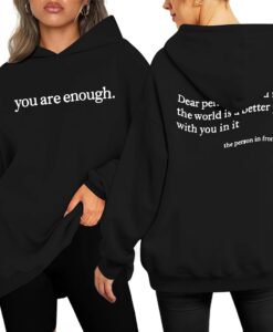 UNIQUEONE You Are Enough Hoodie TWOSIDE SD